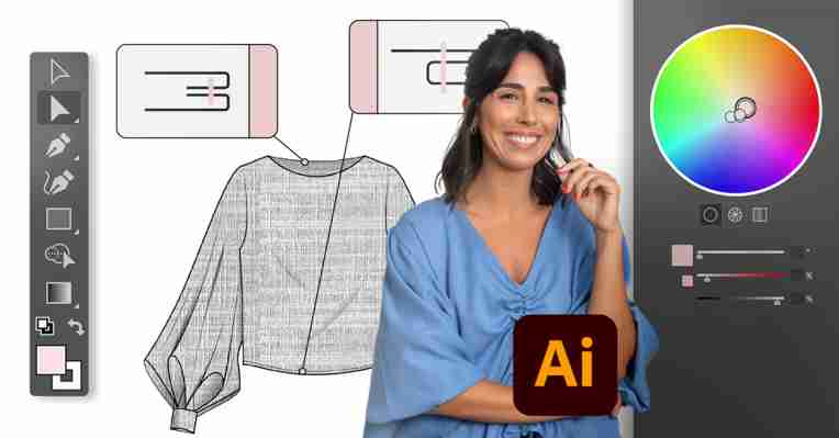 Kurs online - Wprowadzenie do programu Adobe Illustrator na potrzeby projektowania mody (Mila Moura)